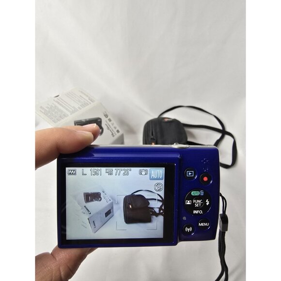 Canon PowerShot ELPH 190 IS 20MP 10X Optical Zoom Wi-Fi Digital Camera Blue Lot - Picture 6 of 16